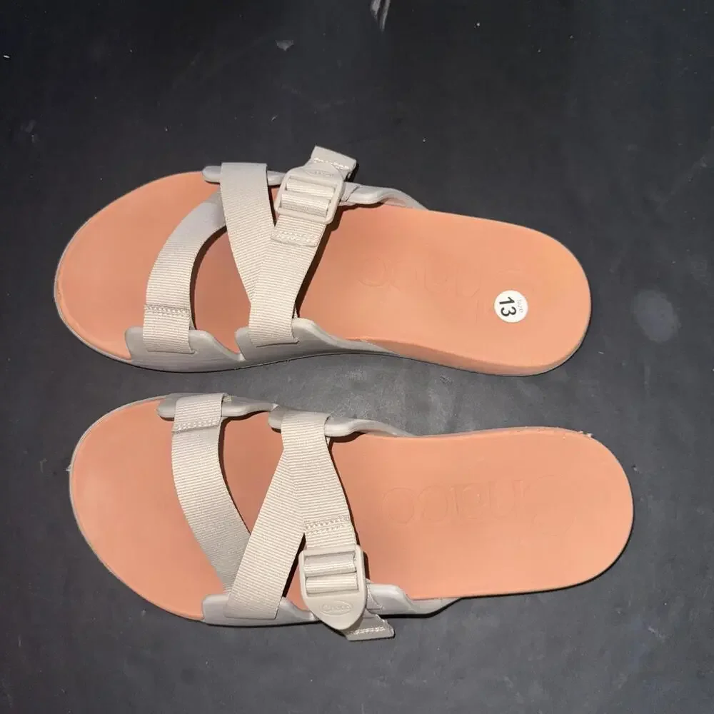 Chaco Chillos Slides Outskirt Gray Comfort Sandals Outdoor Arch Support‎ Mens 13